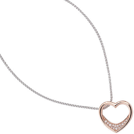 Anhänger Herz 585 Gold Rotgold 15 Diamanten Brillanten 0 08ct. Herzanhänger