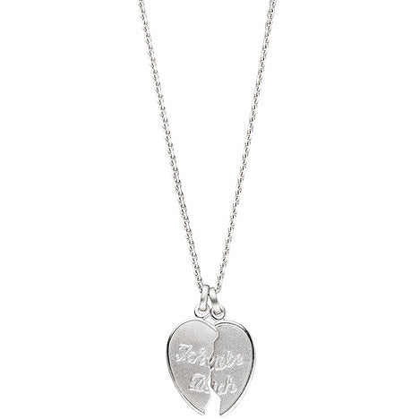 Anhänger Ich Liebe Dich / geteiltes Herz 925 Sterling Silber Partneranhänger
