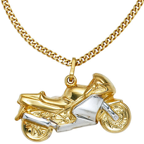Anhänger Motorrad 333 Gold Gelbgold bicolor