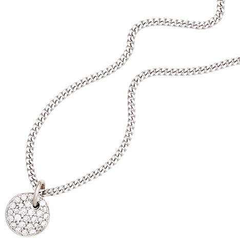 Anhänger rund 585 Gold Weißgold 29 Diamanten Brillanten 0 34ct. Weißgoldanhänger