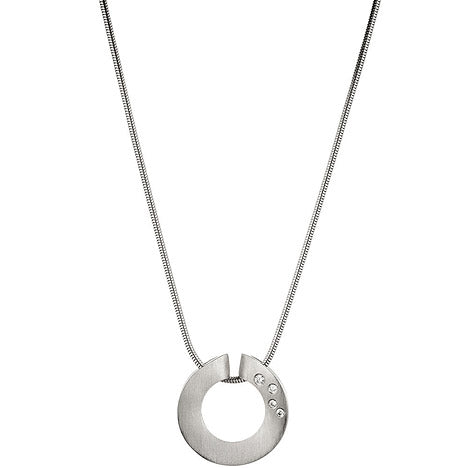 Anhänger rund 950 Platin mattiert 4 Diamanten Brillanten 0 06ct. Platinanhänger