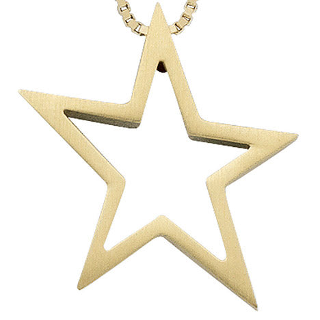 Anhänger Stern 585 Gold Gelbgold matt Goldanhänger Sternanhänger