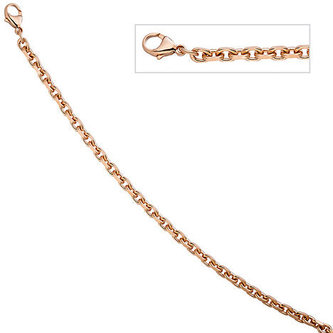 Ankerarmband 585 Gold Rotgold 19 cm Armband Goldarmband Karabiner