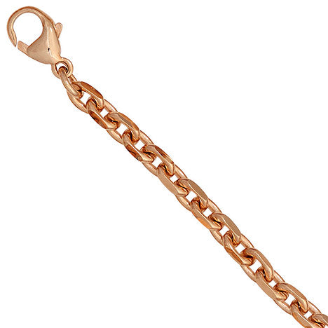 Ankerarmband 585 Gold Rotgold 19 cm Armband Goldarmband Karabiner