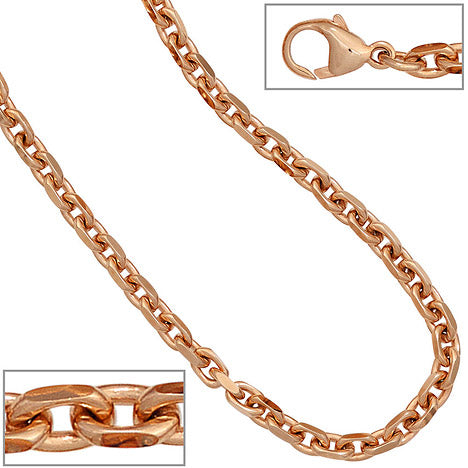 Ankerarmband 585 Gold Rotgold 19 cm Armband Goldarmband Karabiner
