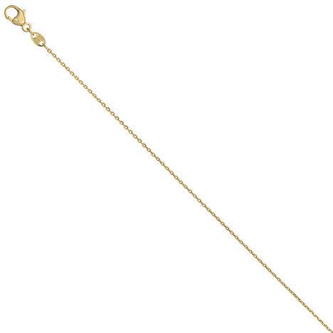 Ankerkette 585 Gelbgold diamantiert 0 6 mm 42 cm Gold Kette Halskette Goldkette