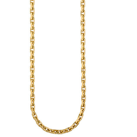 Ankerkette 585 Gelbgold diamantiert 3 mm 50 cm Gold Kette Halskette Goldkette