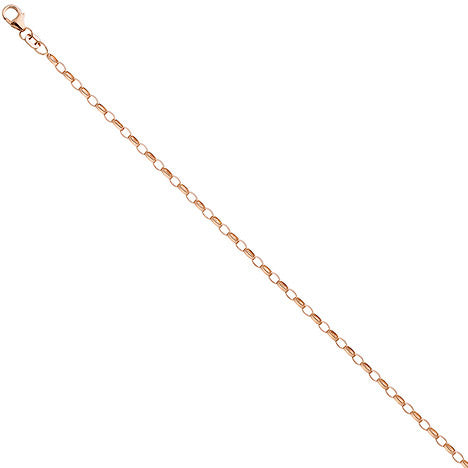 Ankerkette 925 Silber rotgold vergoldet 70 cm Kette Halskette Karabiner