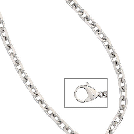 Ankerkette Edelstahl 3 2 mm 45 cm Halskette Kette Karabiner