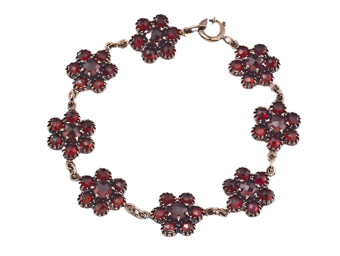 Armband Granat 925