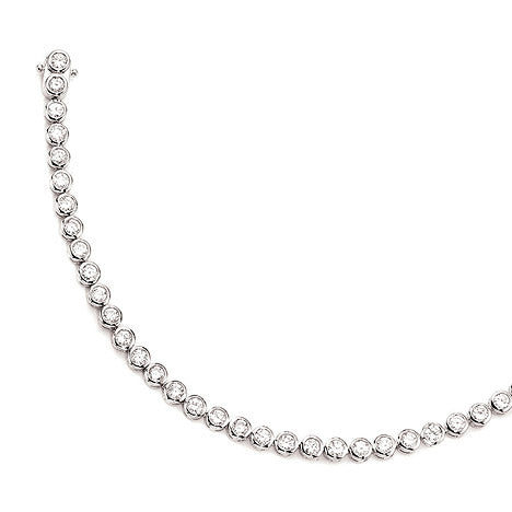 Armband 925 Sterling Silber 42 Zirkonia 19 cm Silberarmband Kastenschloss
