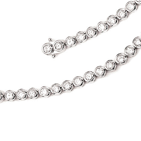 Armband 925 Sterling Silber 42 Zirkonia 19 cm Silberarmband Kastenschloss