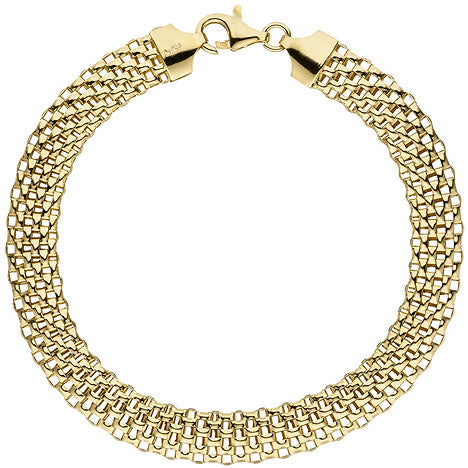 Armband 925 Sterling Silber gold vergoldet 19 cm Karabiner