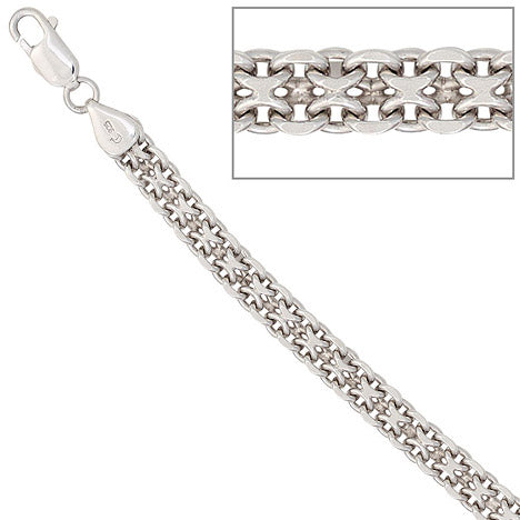 Armband 925 Sterling Silber rhodiniert 19 cm Silberarmband Karabiner