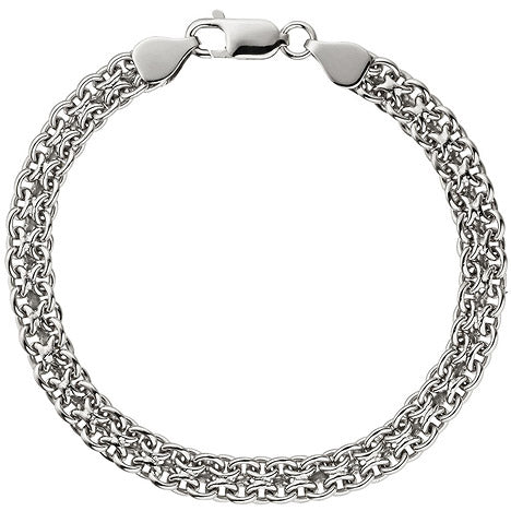 Armband 925 Sterling Silber rhodiniert 19 cm Silberarmband Karabiner