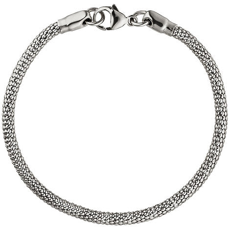 Armband 925 Sterling Silber rhodiniert 19 cm Silberarmband Karabiner