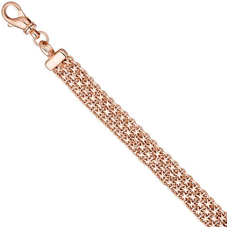 Armband 925 Sterling Silber rotgold vergoldet 20 cm