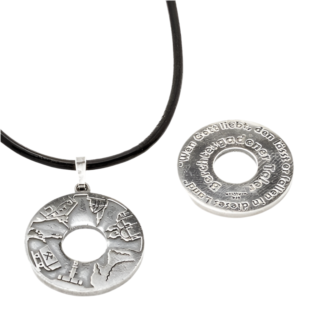 Berchtesgadener Taler mit Schlaufe 925 Sterling Silber