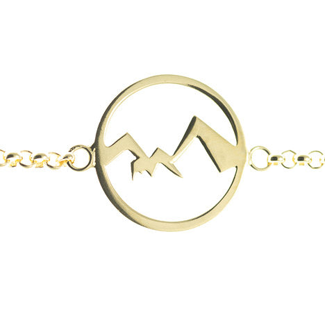 Armband Watzmann Berchtesgaden 925 Silber - ohne Schriftzug gelb vergoldet