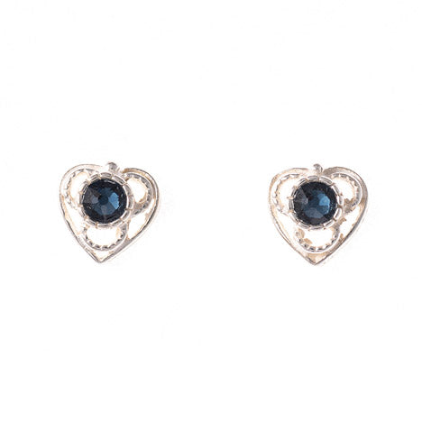 Ohrstecker 925 Silber Trachtenschmuck Zirkonia blau