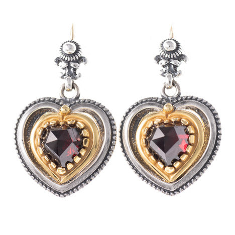 Ohrringe 925 Silber Trachtenschmuck Granat