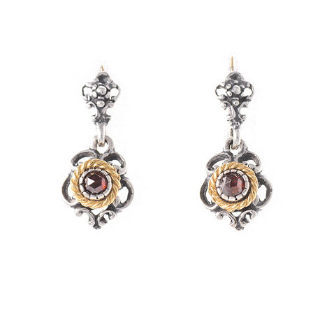 Ohrringe 925 Silber Trachtenschmuck Granat