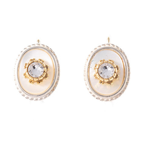 Ohrringe 925 Silber Trachtenschmuck Perlmut Zirkonia
