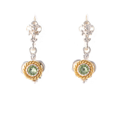 Ohrringe 925 Silber Trachtenschmuck Zirkonia grün