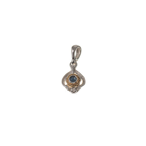 Anhänger 925 Silber Trachtenschmuck Zirkonia blau
