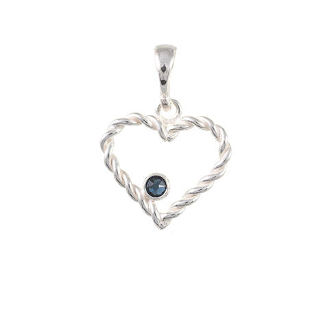 Anhänger 925 Silber Trachtenschmuck Zirkonia blau