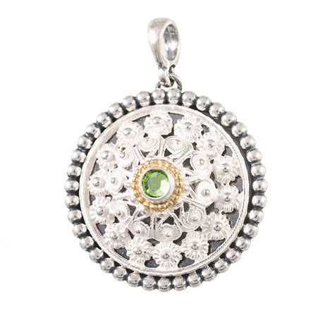 Anhänger 925 Silber Trachtenschmuck Zirkonia grün