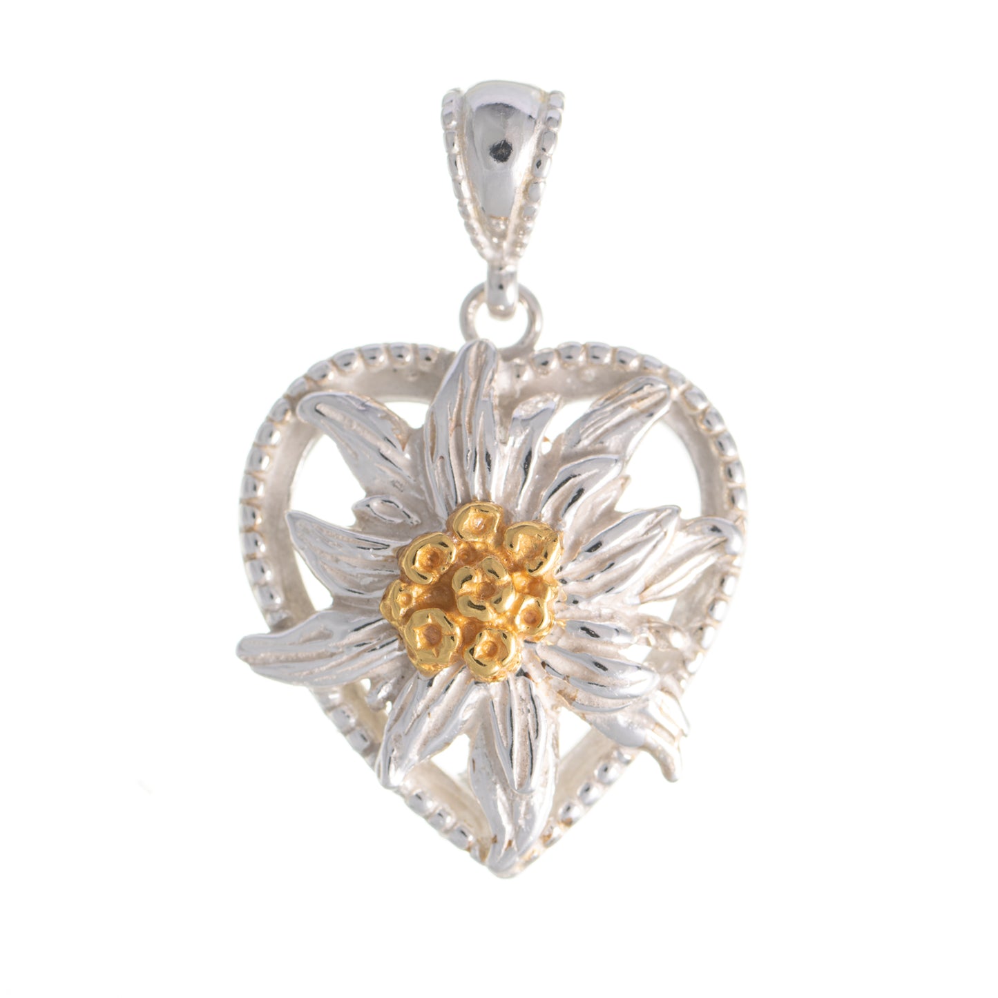 Anhänger 925 Silber Trachtenschmuck Edelweiss