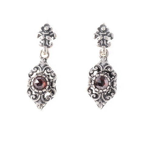 Ohrringe 925 Silber Trachtenschmuck Granat