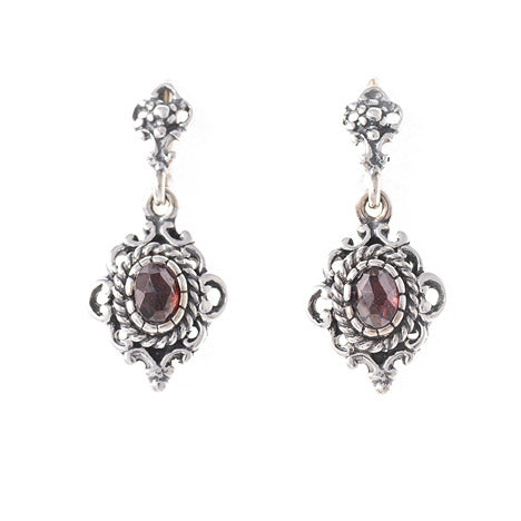 Ohrringe 925 Silber Trachtenschmuck Granat