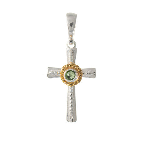 Anhänger 925 Silber Trachtenschmuck Zirkonia hellgrün