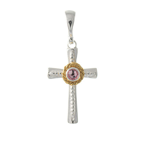 Anhänger 925 Silber Trachtenschmuck Zirkonia rosa