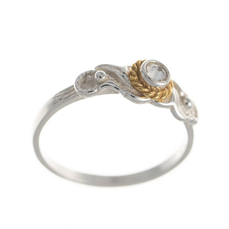 Ring 925 Silber Trachtenschmuck Zirkonia kristall