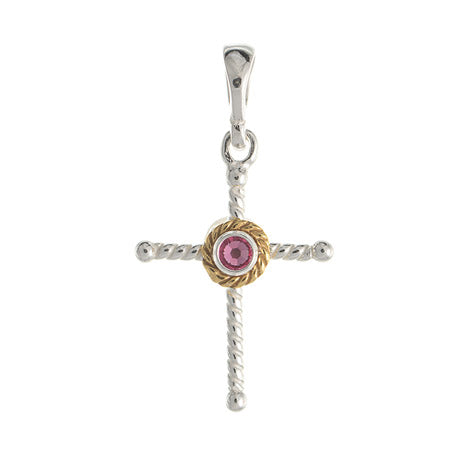 Anhänger 925 Silber Trachtenschmuck Zirkonia pink