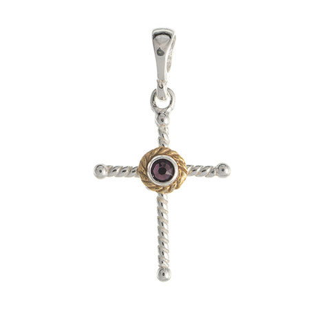 Anhänger 925 Silber Trachtenschmuck Zirkonia lila