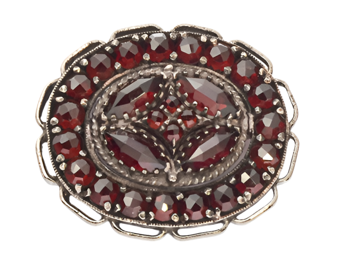 Brosche Granat 925