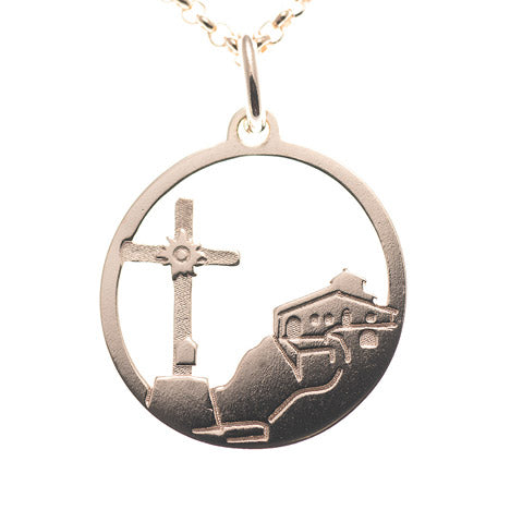 Anhänger Kehlstein 925 Silber rosé vergoldet mit Kette 45 cm