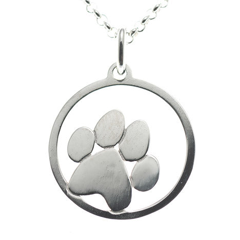 Anhänger Pfotenliebe 925 Silber mit Kette 45 cm