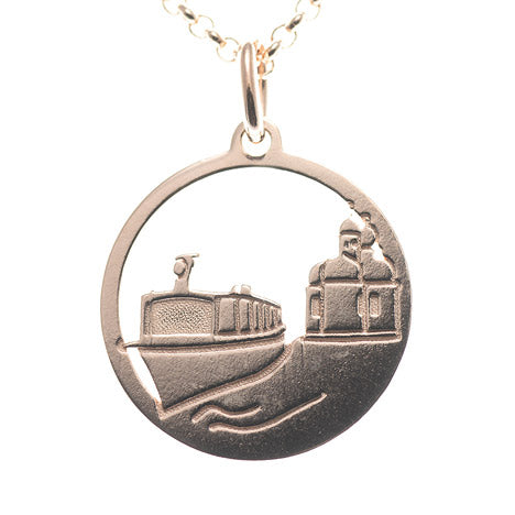 Anhänger Königssee 925 Silber rosé vergoldet mit Kette 45 cm