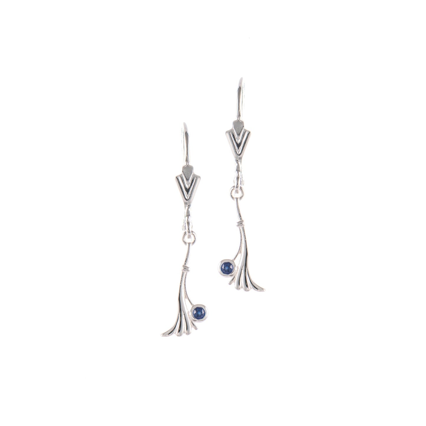 Ohrringe 925 Silber Zirkonia blau