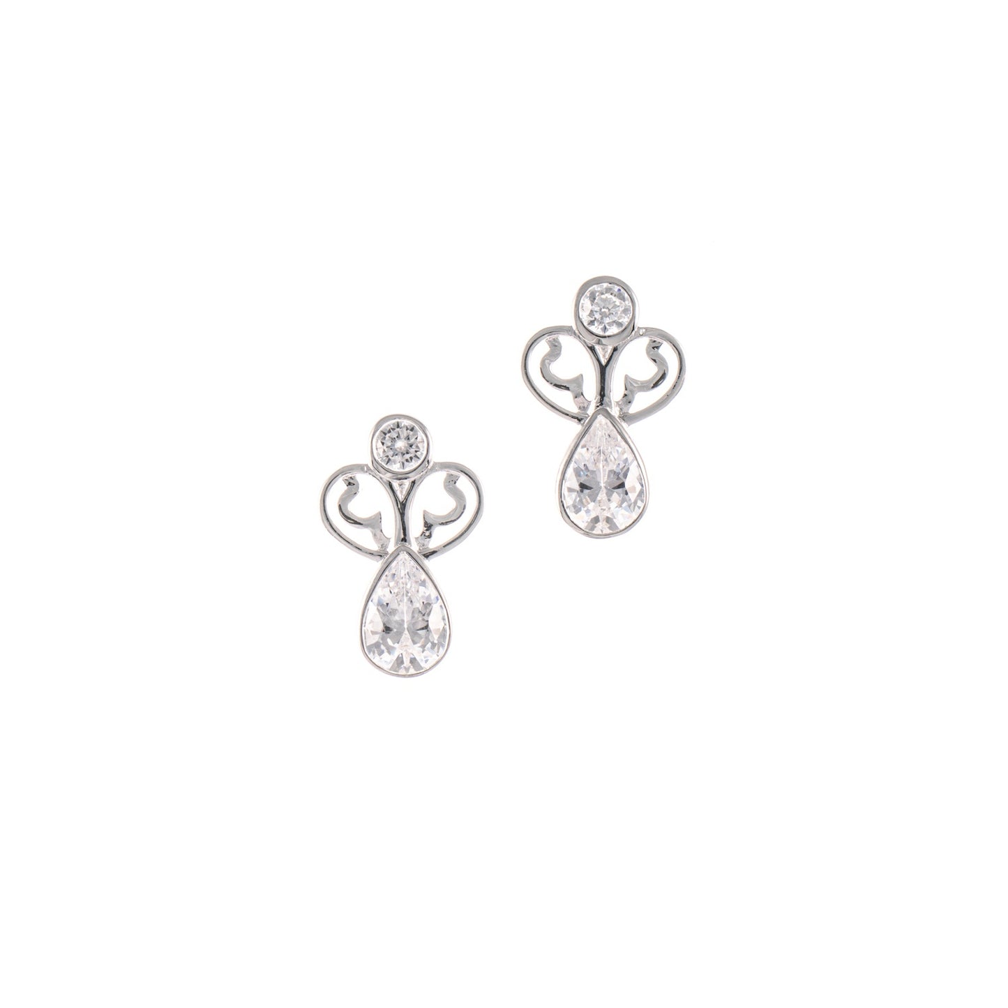 Ohrstecker 925 Silber Zirkonia weiss