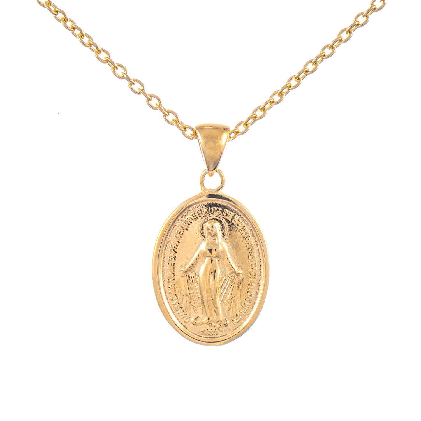 Anhänger Maria mit Kette 925 Silber vergoldet