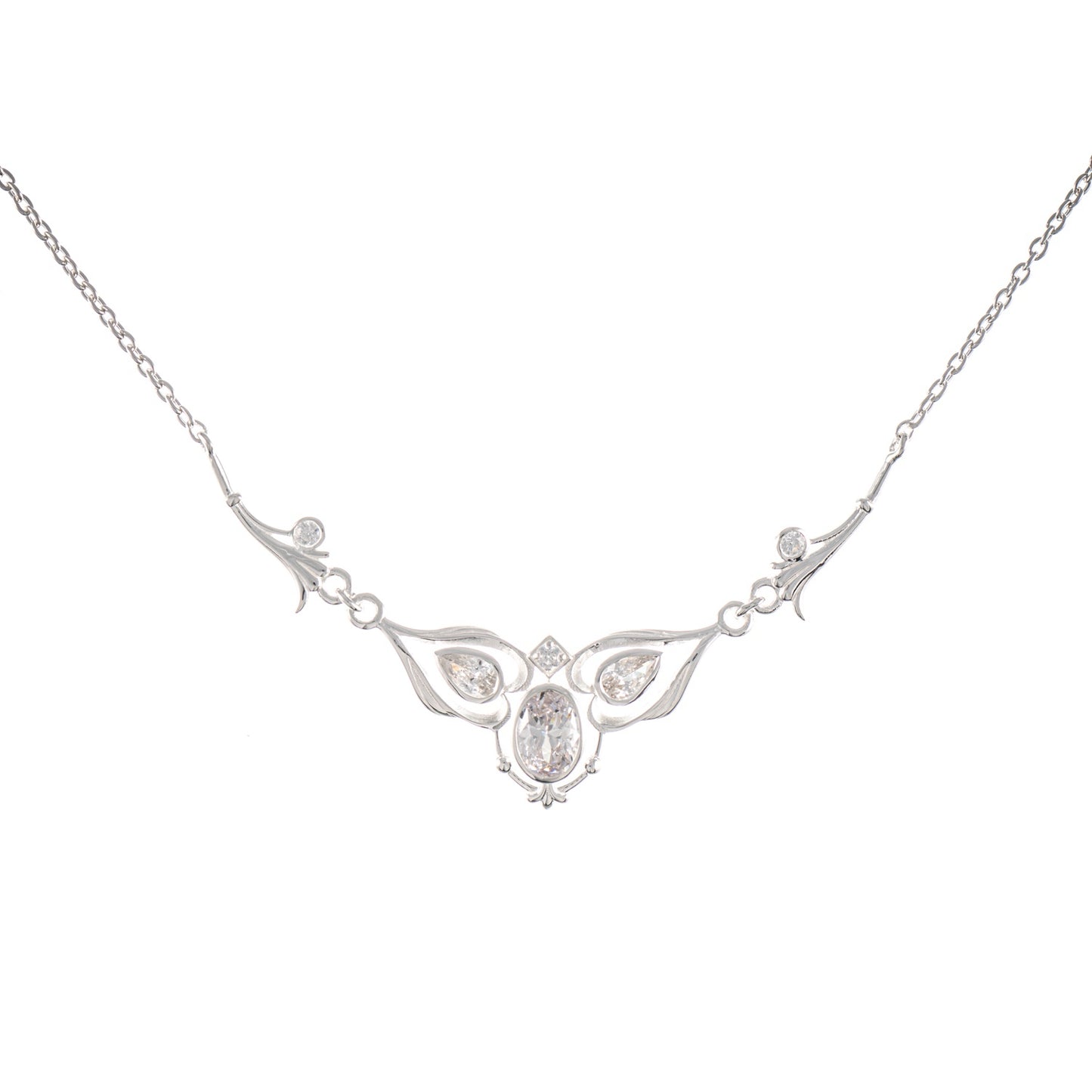 Collier 925 Silber Zirkonia weiss