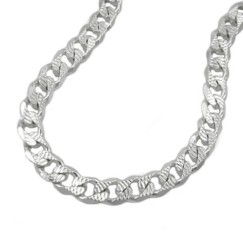 Armband Panzer flach Silber 925