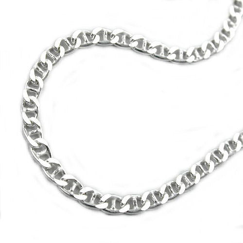 Kette Stegpanzer 2x diam Silber 925