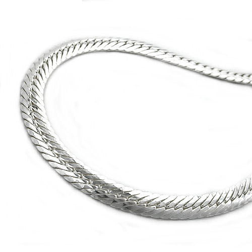 Armband Panzer flach oval Silber 925